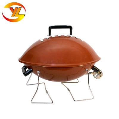 China Height adjustable soccer shaped barbecue camping balcony barbecue gas grill manufacturers in china for sale