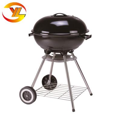 China Easily Assembled BSCI Manufacturing 4 Legs Outdoor Cooking Kettle Barbecue Grill 17inch for sale