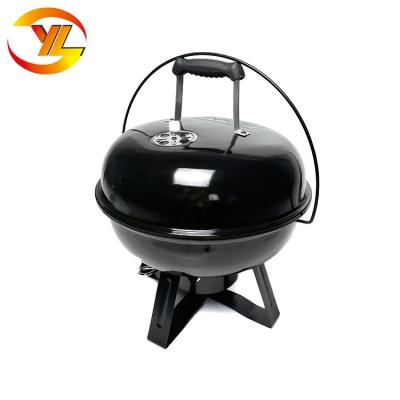 China Hot Sale 2020 New Style Mini Portable Camping Charcoal Barbecue Easily Assembled Black Grill for sale