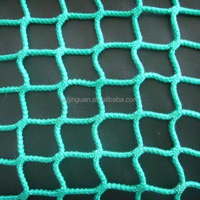 China Good quality pp green black color knotless cargo net for sale