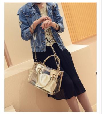 China Fashion Pattern Small Women's Bag Cross - Clear PU Leather Body Top-handle Shoulder Bag Women HandbBags for sale