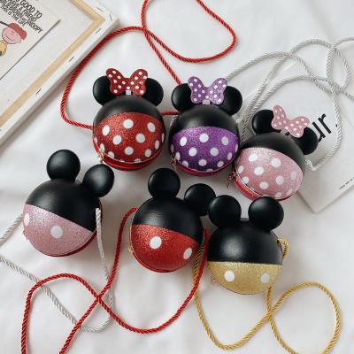 China New 2021 Simple Cute Children'S Mouse Chain Mini Cartoon Coin Purse Messenger Daily Bags for sale