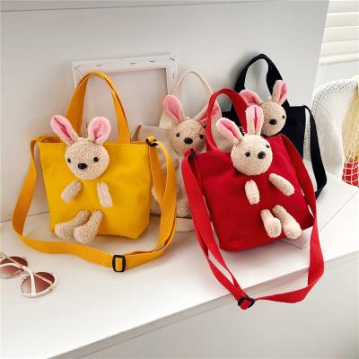 China Daily Bunny 2021 Autumn New Arrival Girls Favorite Canvas Cute Rabbit Designer Boys Mini Crossbody Chest Bags for sale