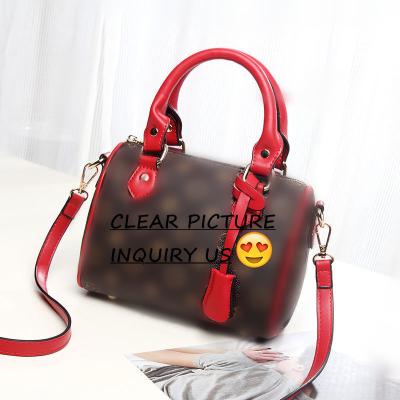 China Daily 2021 Summer Ladies Leather Latest Luxury Women's Shoulder Handbags And Purse Messenger Small Pillow Printed Bag for sale