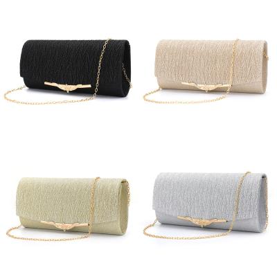 China Fashion All-match Hot Sale Women's Fashion Buckle Chain Cross - Body Satchel Mini Phone Evening Shiny Glitter Bling Bags Clutches for sale