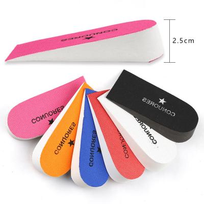 China EVA Wholesale EVA 2.5cm Foam Colored Invisible Insoles Light Weight Heels Height Heel Lift Inserts For Leg Length for sale