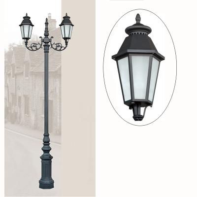 China European Classic Style Aluminum Alloy LED Waterproof Garden Pole Light Antique Outdoor Post Lamp Post RHS-17323 for sale