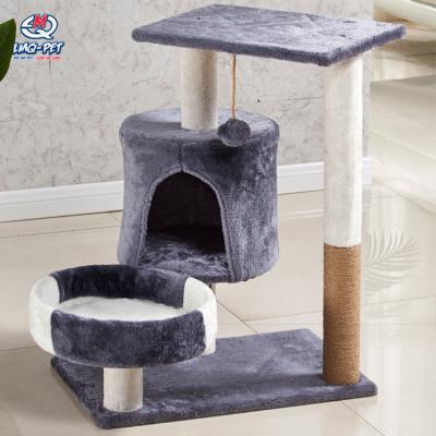 China Stored Pillar Cat Tree Scratch Board Frame Cat Climbing Trees Bedroom Furniture Cat Trees Scratching Poles Condos Towers Plush Safety for sale