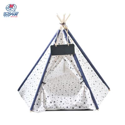 China Travel Indoor House Foldable Playpen New with Cushion Cat Dog Soft Pet Tent Pet Teepee Tent House for sale