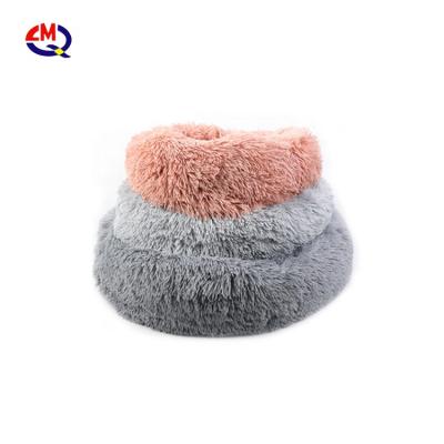 China Sustainable Soft Luxury Pet Bed For Cats Dogs Washable Small Animal Round Cat And Small Dog Bed Pet Bed for sale