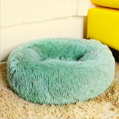 China Sustainable Pet Bed Luxury Pet Supplies Bed Raised Plush Felt Small Round Luxury Egg Around Cat Dog Pet Bed for sale