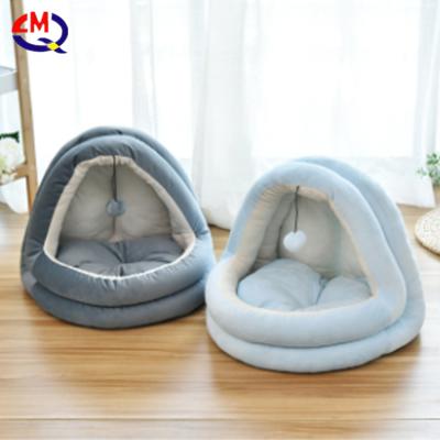 China OEM Sustainable Wholesale Manufacturer Luxury Soft Washable Dog Bed For Four Season Pet Sleeping House for sale