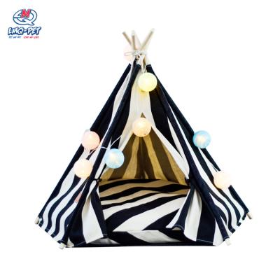 China High Quality Canvas Cat Bed Portable Dog Teepee Tents Travel Dog Teepee Pets Dog Teepee Tent for sale