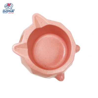 China Dog Bowl Non Slip Viable For Dogs Cats With Pet Feeder Cat Face Shape Bamboo Pet Bowl Pet Bowl for sale