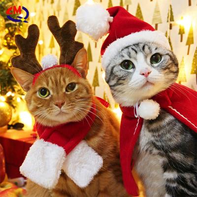 China New Sustainable Christmas Antlers Santa Supplies Pet Sweater Christmas Dog Reindeer Clothes for sale