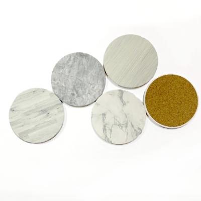 China XS Ltd Sustainable Hot Sale Absorbent Marble Ceramic Cup Coaster With Cork For Ceramic Beverage for sale