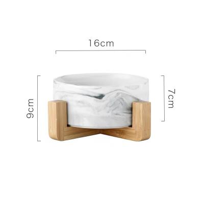 China Sustainable Plastic Double Holder Pet Bowls Marble Small Stainless Ceramic Pet Bowls for sale