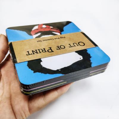 China Sublimation Home Decorative Empty MDF Viable Cork Drink Coasters For Hotels for sale