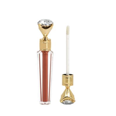 China Waterproof Custom Lip Gloss OEM Private Label Diamond Tube Glitter Matte Lip Gloss for sale