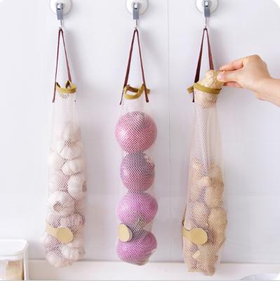 China Mesh Garlic Viable Use Kitchen Buggy Bag, Net Small Thing Storage Bag, Onion Carry Bags for sale