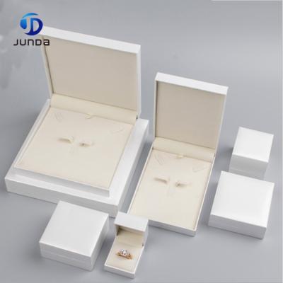 China Recyclable wholesale custom gray box for jewelry, jewelry packaging box, leather jewelry box for sale