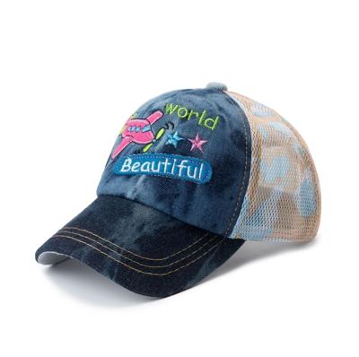 China breathable & Waterproof Washed Denim Child Summer Hat Fashion Boys Adjustable Hats And Caps for sale