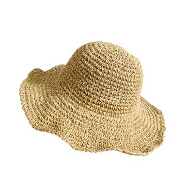 China COMMON Summer Straw Hat For Women Beach Simple Foldable Straw Hat for sale