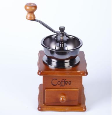 China Who respects the environment. Coffee Grinder Manual Portable Mini Wood Mill Antique Hand Easy Operation Coffee Bean Grinder for sale