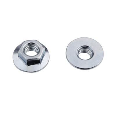 China Heavy Industry Customized Steel Hex Locking Zinc Flange Nut M8 for sale