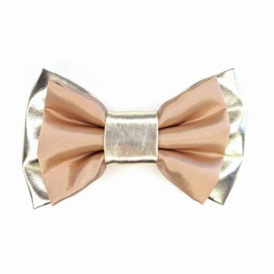 China Instagram Popular Stylish Design Silky Handmade Bowknot Double Bow Tie For Dog Pet Gift for sale