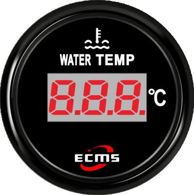 China Vessels Black 52mm Water Temperature Gauge 287.4-22.40Ohm Car for sale