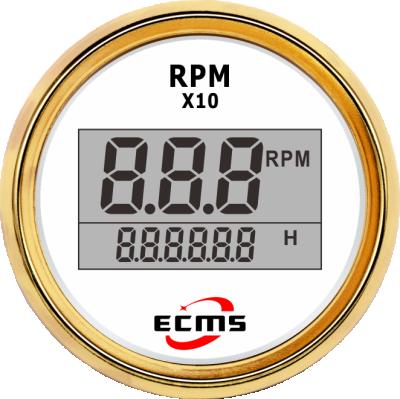 China White Ships RPM Meter 52mm Tachometer 9990RPM For Diesel Engine Digital RPM Meter for sale