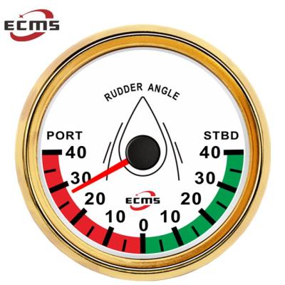 China White Gold Ships 85mm Rudder Angle Meter Gauge For Boat Marine Rudder Angle Indicator 0-190ohm for sale