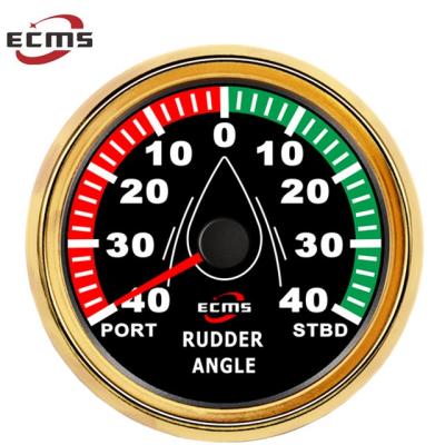 China Ships Black Gold 85mm Rudder Angle Meter Gauge For Boat Marine Rudder Angle Indicator 0-190ohm for sale