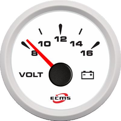 China White Ships 52mm Gauge 16-32V Meter Diesel Engine Car Voltmeter Voltage for sale