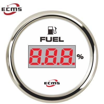 China 52mm 2 Inch Digital Fuel Level Gauge Meter Gauge Tank Level Universal Marine Boat Vessel Input Adjusted Universal 12V 24V HEF2-WS-R for sale