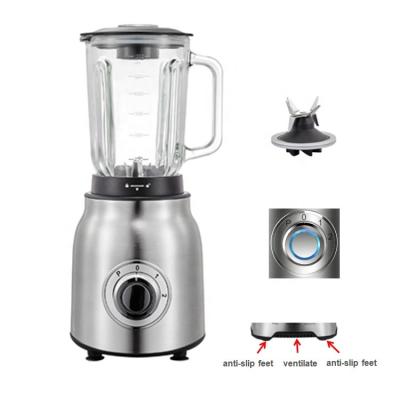 China With 600w Cleaver Table Blender With 1.5L Jar 6 Blade 3 Speed ​​Stand Mixer Blender Glass Juicer for sale