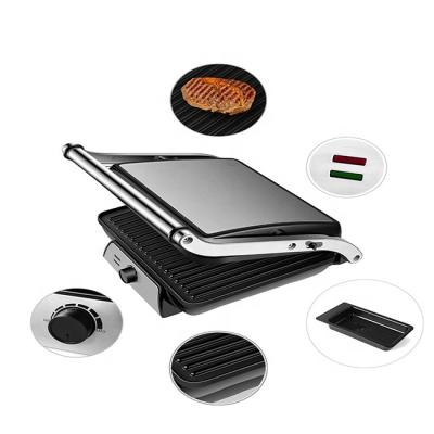 China Family BBQ Adjustable Panini Grill Press Grill Panini Maker Non-Touch Stick Thermostat Electric Grill for sale