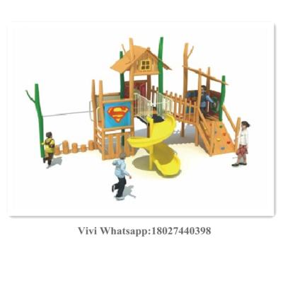 China Morden New Design Wooden Playground and Outdoor High Quality Wooden Playground Guangzhou Climbing Wooden Equipment for Kids for sale