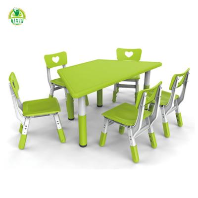 China Colorful Modern Children Kindergarten Classroom Party Furniture Table And Chair Set for sale