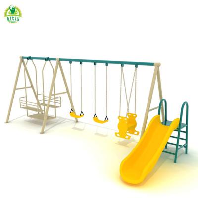 China Popular metal kids swing and slide set for sale