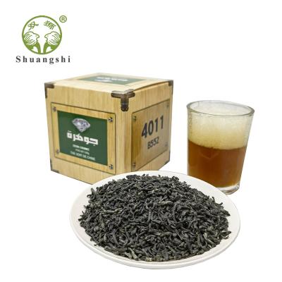 China Green tea 4011 extra chinese tea leaves chunmee for desert Mali mauritani morcco algeria eyebrow strips for sale