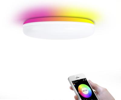 China Modern Ceiling Lamps Lights Living Room LED Remote Control Heating and Cooling Double Color Acrylic Ceiling Lamp for sale