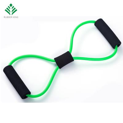 China Green Custom Logo Latex Yoga High Rope Small Elasticity Bags For Legs Booty Hip Heavy Duty Tube With Cover Cloth Loop Blue Resistance Band Set for sale