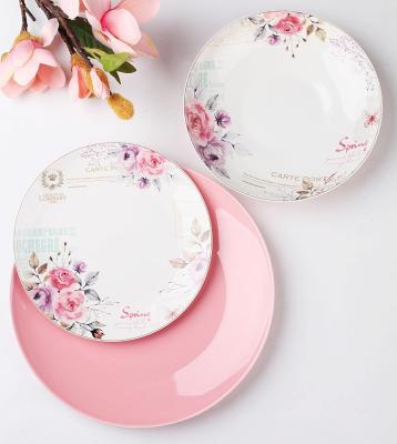 China Sustainable European Ceramic Dish Sets Tableware For Romantic Wedding for sale