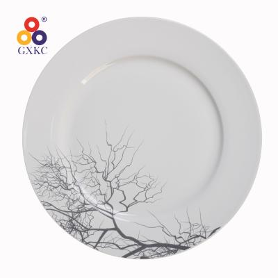 China Sustainable Wholesale Ceramic Dinner Plate Porcelain With Chinese Fashion for sale