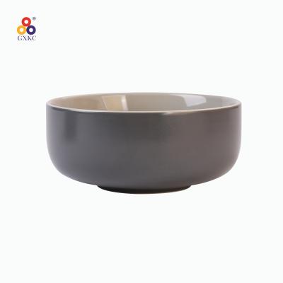 China Viable New Year Promotion Guangxi SanHuan GXKC Black Color Glazed Ramen Set Porcelain Large Ceramic Bowl Rice Soup elegent for sale