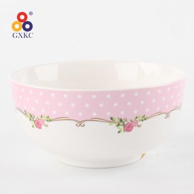 China Interesting Hor Sustainably Selling Guangxi SanHuan GXKC Porcelain Set Ramen Rice Soup Ceramic Bowl For Home for sale