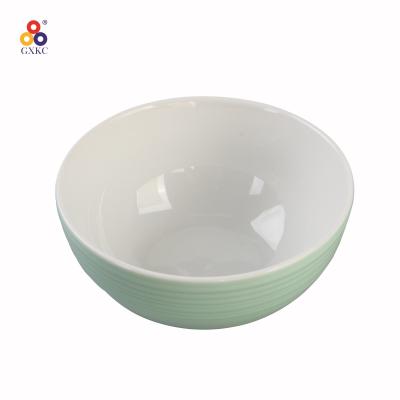 China GXKC Viable Solid Color 6 Inch Porcelain Salad Bowl Ceramic Coconut Bowls for sale