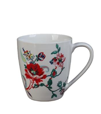 China Sustainable Wholesale New Bone China 360cc Luxury Porcelain Decal Ceramic Coffee Mugs for sale